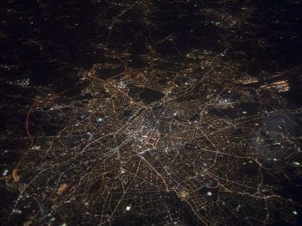 abstract city lights night