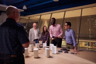 comcast employees chatting over devices