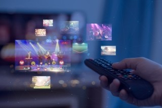 abstract screens with remote
